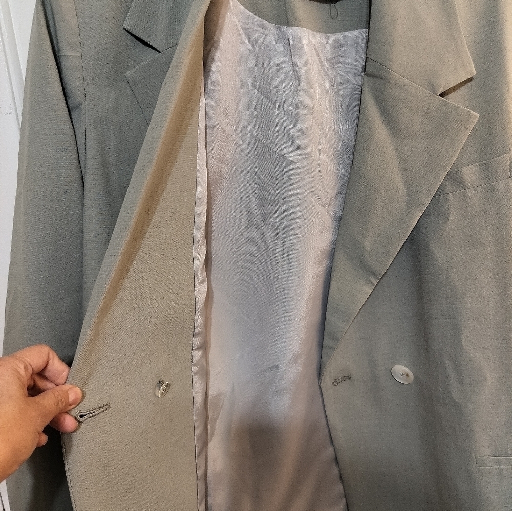 2001) Lattelier Pale Green Boxy Two Button Blazer Size XL. Like New - Picture 9 of 16